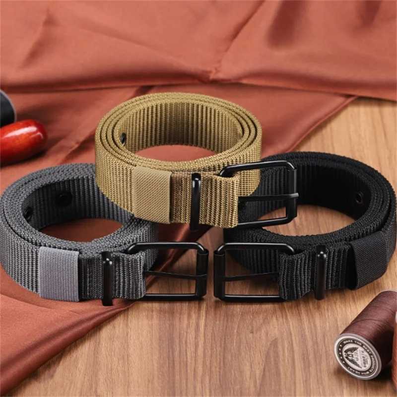 110120130cm Black Canvas Belt For Men Women Pin Buckle Leather Belt Womens Trendy Belt With Jeans Belt Outdoor Sports Belt W251018