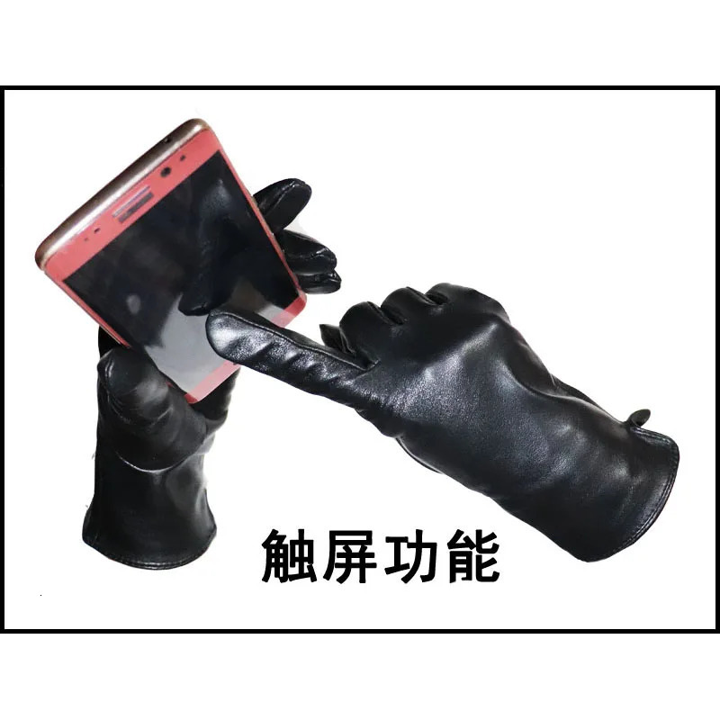 Mens and Womens Leather Gloves Sheepskin Single Leather Unlined Thin Spring Autumn and Winter Motorcycle Riding Touch Screen 251015