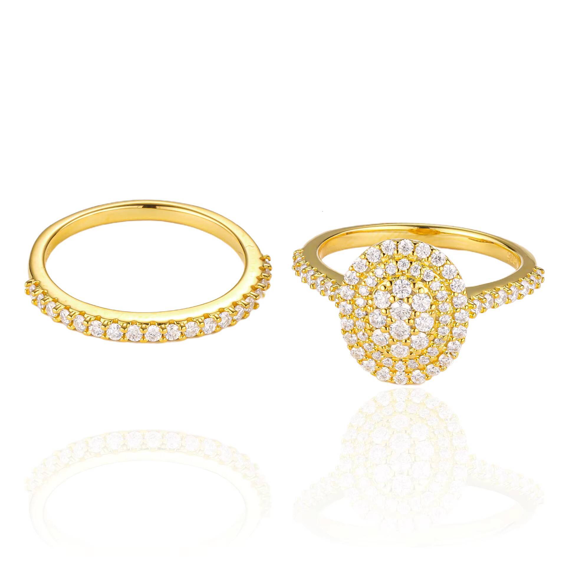 Luxury 14k18k Gold 925 Sterling Silver Engagement Wedding Ring Moissanite Diamond Womens Jewelry Promise Unisex for Party