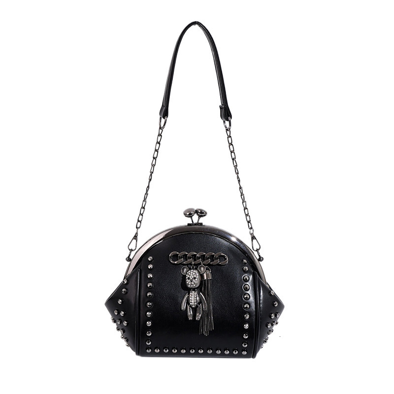 Luxury Brand Designer Bag TEMU New Fashion Rivet Bag 2025 Spring Summer Cartoon Clip Shell Bag Chain Crossbody Women's Bag