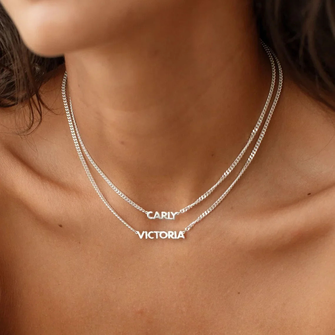 Custom Name Necklace For Women Stainless Steel Personalized Minimal Jewelry Birthday Gift for Her 251008