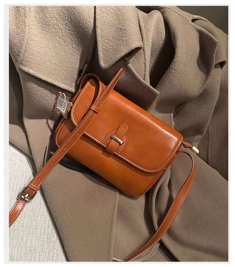 Genuine Leather for Women 2025 New Fashion Designer Bags High-end Small Square Commuter Shoulder Casual Women's Crossbody Bag