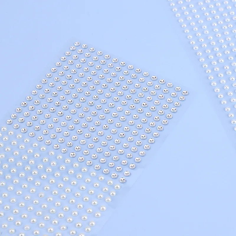 Mix 2mmm4mm Hair Pearls Stick on Self Adhesive Pearls Stickers Face Pearls Stickers for Hair Face Makeup Nail DIY Crafts 251015