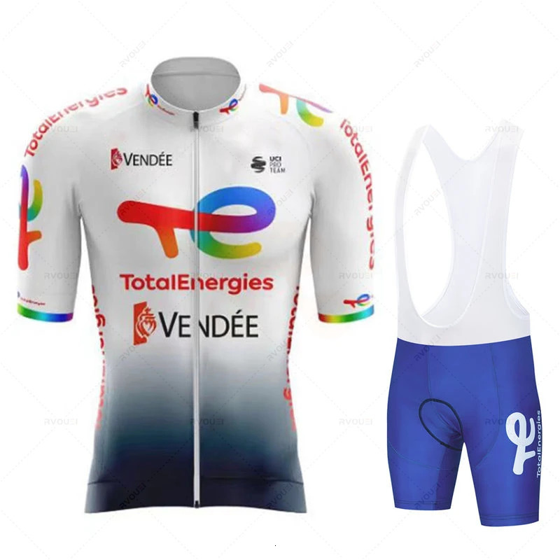 Total Energies Cycling Jersey Set Summer Short Sleeve Breathable Bicycle Mens Bike Clothing Maillot Ropa Ciclismo Uniform Suit 251011