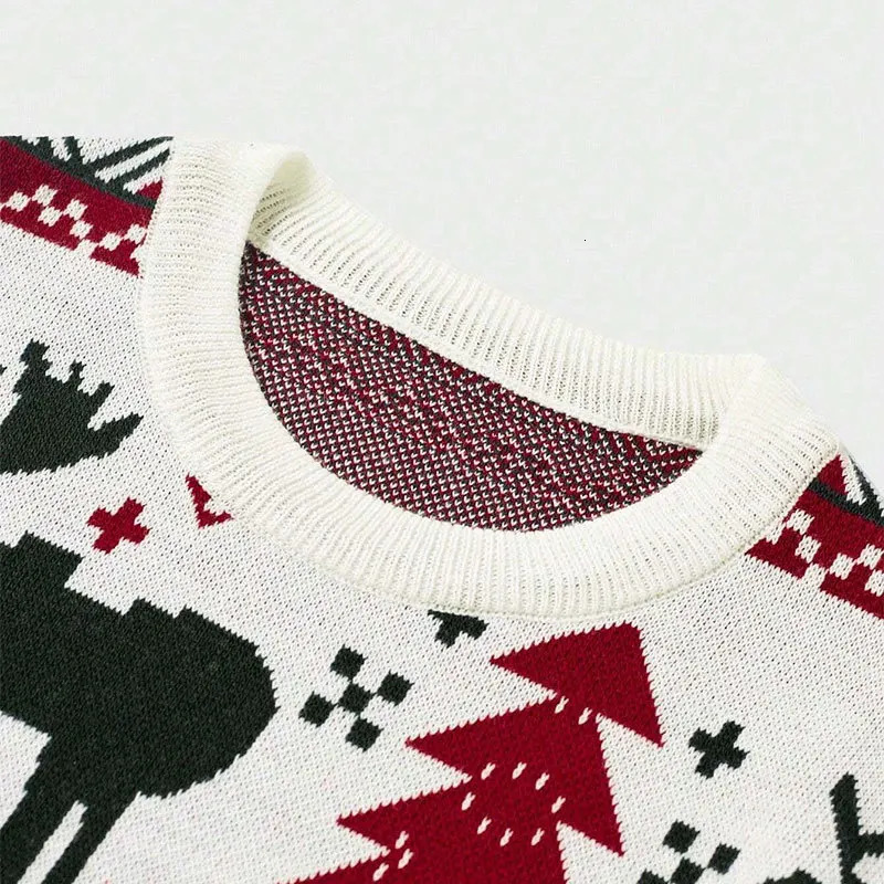 Mens Americanstyle Christmas knitted pullover sweater 2025 autumnwinter style roundneck longsleeve 251015