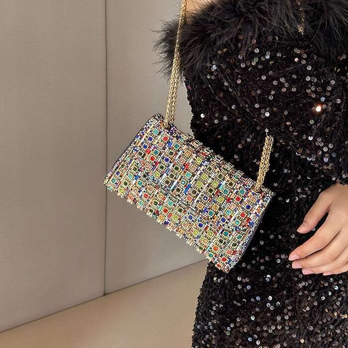 Designer Shoulder Bag Bag Luxury Bag New Underarm Casual Fashion Rhinestone Small Niche Shoulder Crossbody Evening