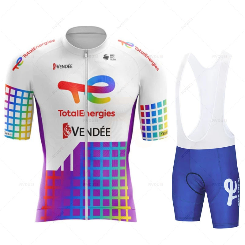 Total Energies Cycling Jersey Set Summer Short Sleeve Breathable Bicycle Mens Bike Clothing Maillot Ropa Ciclismo Uniform Suit 251011