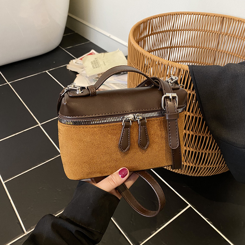 Luxury Brand Designer Bag Fashion Lychee Pattern Handbag For Women New 2025 Simple Box Bag Niche Stylish Double Zipper Crossbody Bag