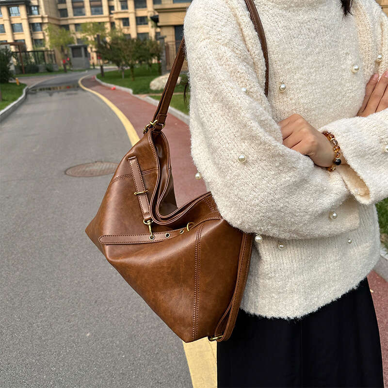 Designer Shoulder Bag Bag Luxury Bag Maillard For Women, Autumn And Winter New Casual Versatile Backpack, Large Capacity Commuter Tote