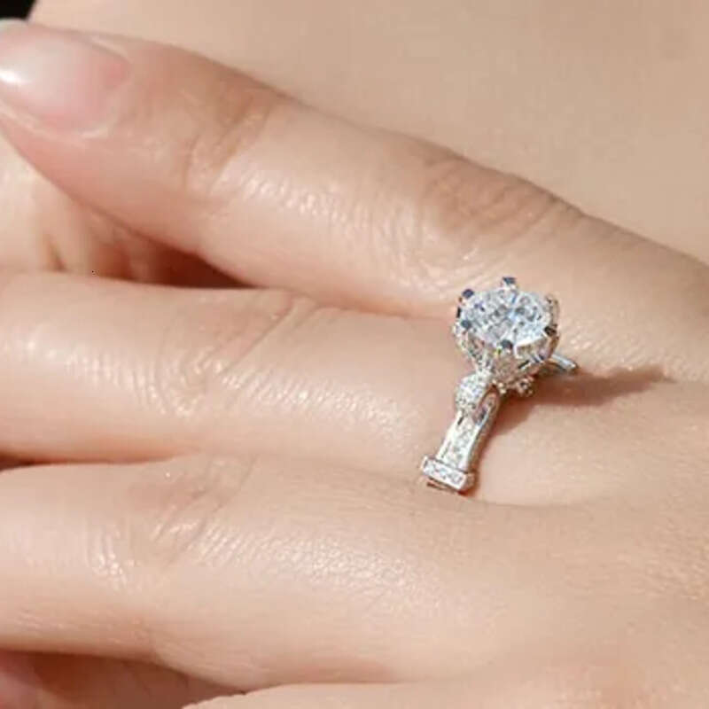 Victoria Wieck Jewelry Solitaire Sterling sier White sapphire Simulated Dia Wedding Engagement Crown Band Rings Size 4-10