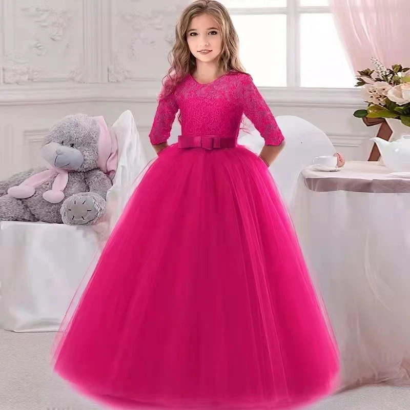 Baby Girl Princess Dress for Party Ball Gown Wedding White Dresses Kids Christmas Bridesmaid Costume Girl Birthday Party Dress 251014
