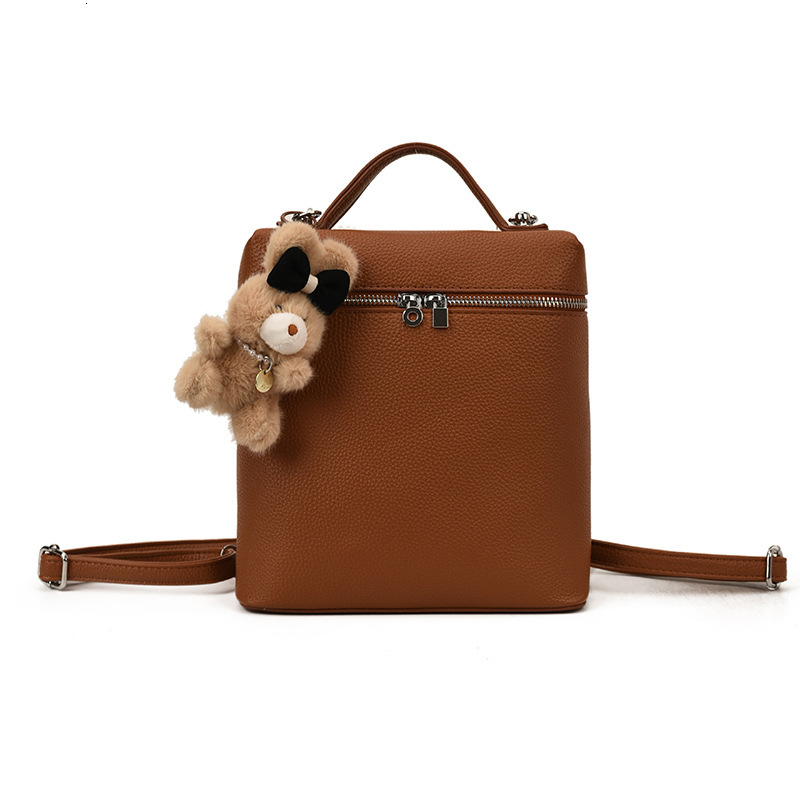 Luxury Brand Designer Bag Korean Version Fashion Simple Small Square Bag New Niche Design Backpack 2025 Autumn Solid Color Simple Handbag Women's