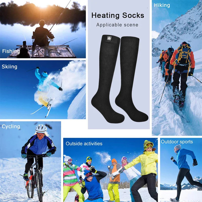 Savior Winter Heated Socks Rechargeable Heating Socks for 2200mah Heated Socks Warmth Outdoor Heated Boots Snowmobile Winter Ski 251009