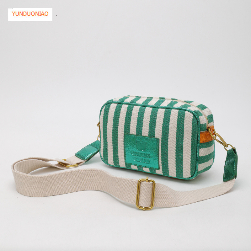 New women's shoulder bag with simple stripes fashionable autumn and winter new designer bag color blocked women's crossbody bag luxury handb