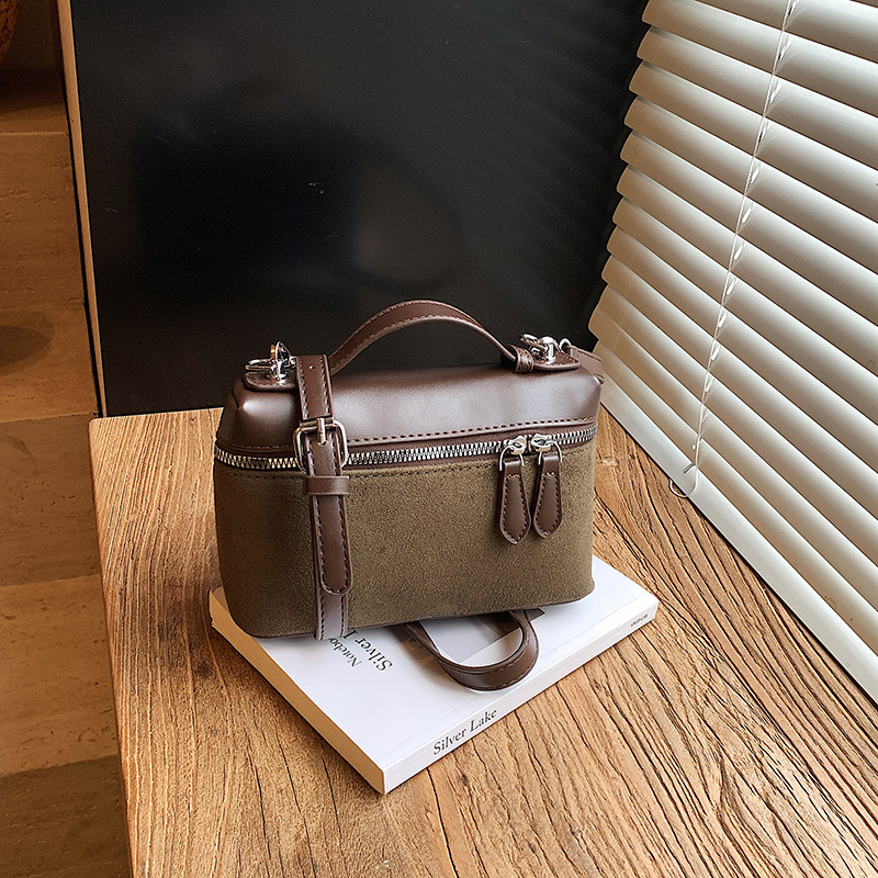 Luxury Brand Designer Bag Fashion Lychee Pattern Handbag For Women New 2025 Simple Box Bag Niche Stylish Double Zipper Crossbody Bag