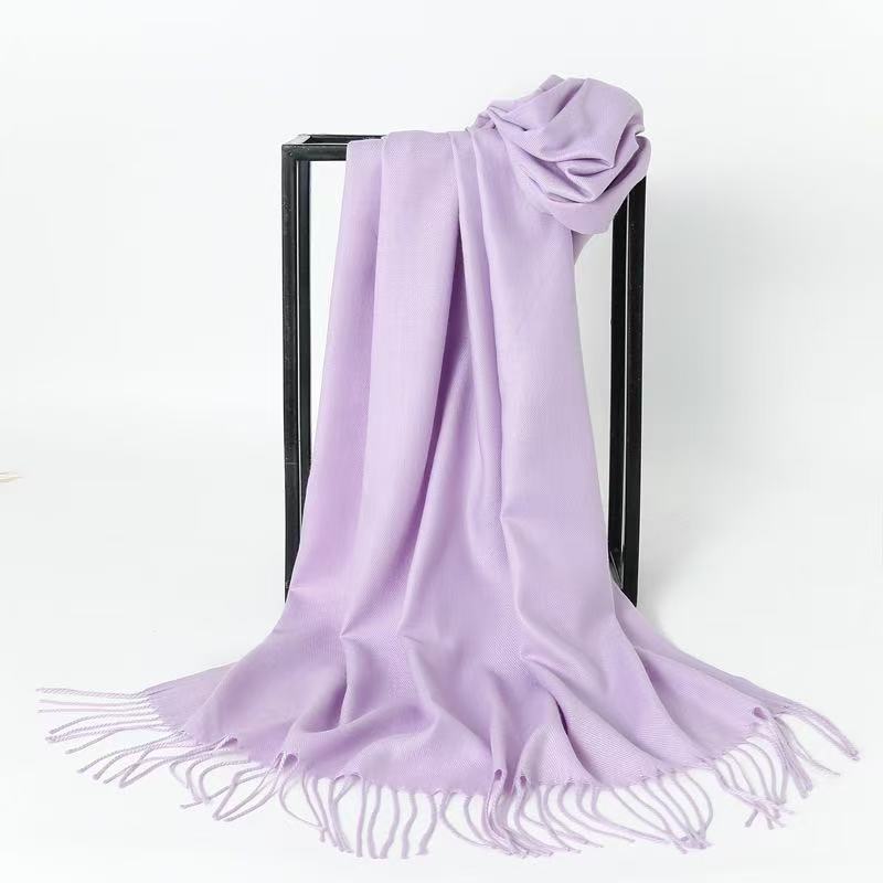 Y2087 cotton and linen Korean style solid color scarf for women in summer