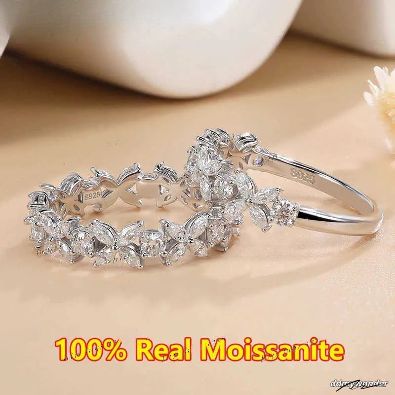 Ring With Dias: Marquise Cut Simulated Dia Ring, Sier Plated, White Gold Finish - Elegant Gift For Women Ddmywonder