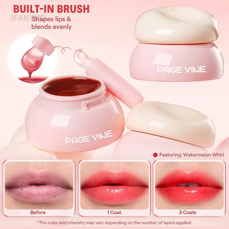 8Colors Jar Lip Gloss Hydrating Mirror Glass Lip Glaze Moisturizing Whitening Translucent Canned Jelly Lip Tint Oil Reduce Lines 251010