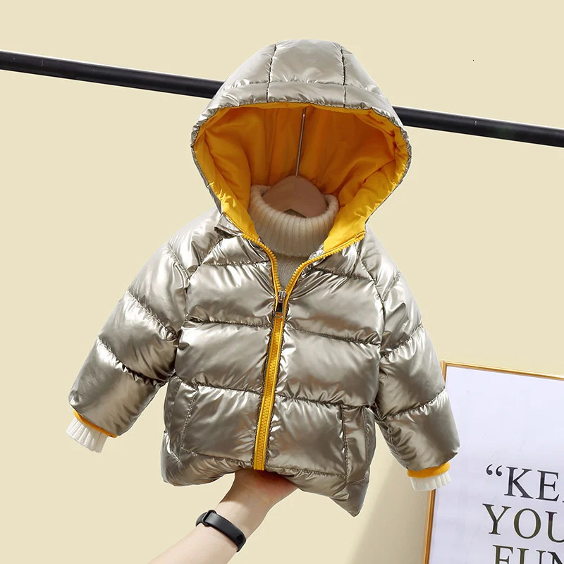 Boys Down Jacket Coat Overcoat Cotton Champagne Warm Thicken Winter Plus Size Childrens Clothing 251017