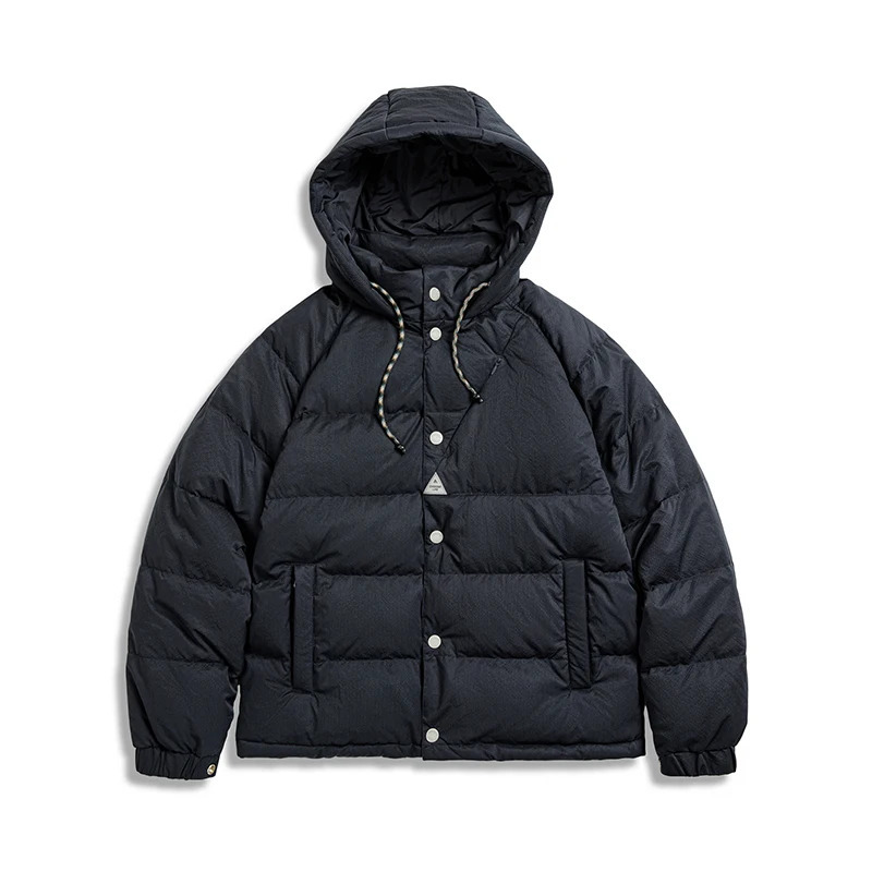 Maden Womens Winter Thickened Down Jacket 90 White Duck Navy Blue Hooded Short TOP Feamle Warm Coat Korea fashion clothing 251017