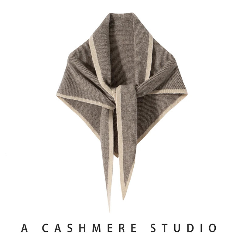 2024 Fashion Triangle Women Cashmere Scarf Shawl Winter Knitted Keep Warm Neck Protection Adult Scarves 251016