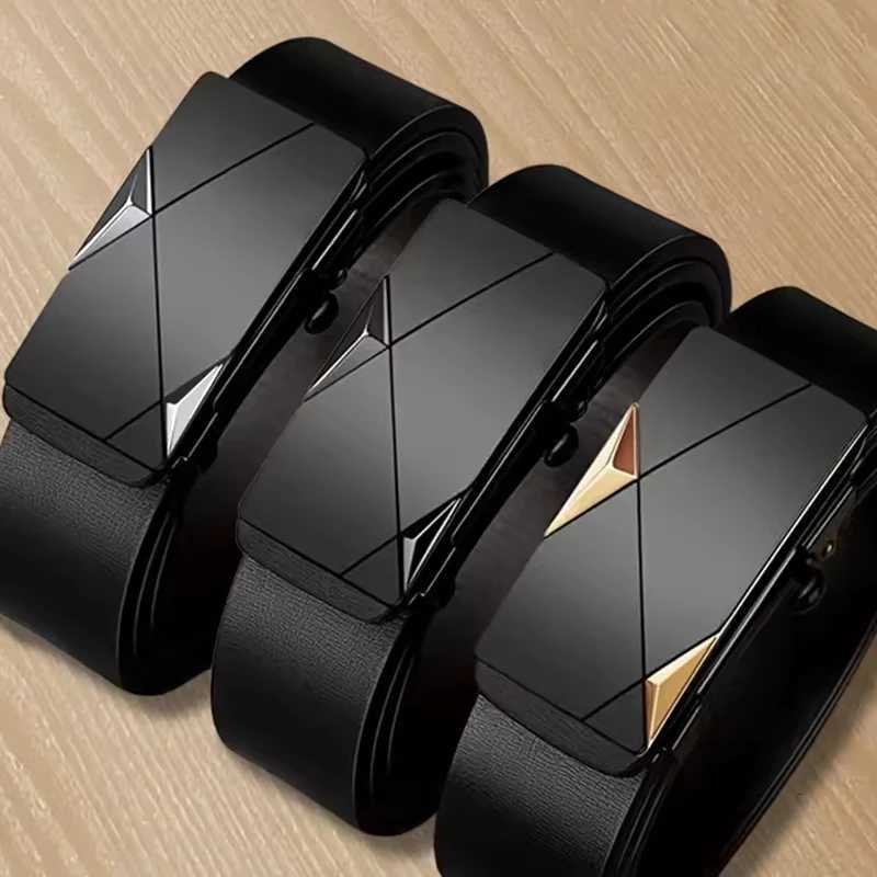 New Fashion Business Leisure Mens Belt Genuine Luxury Brand Automatic Buckle Ratchet Belt Pair With Pants JeansFor Ideal Gifts W251018