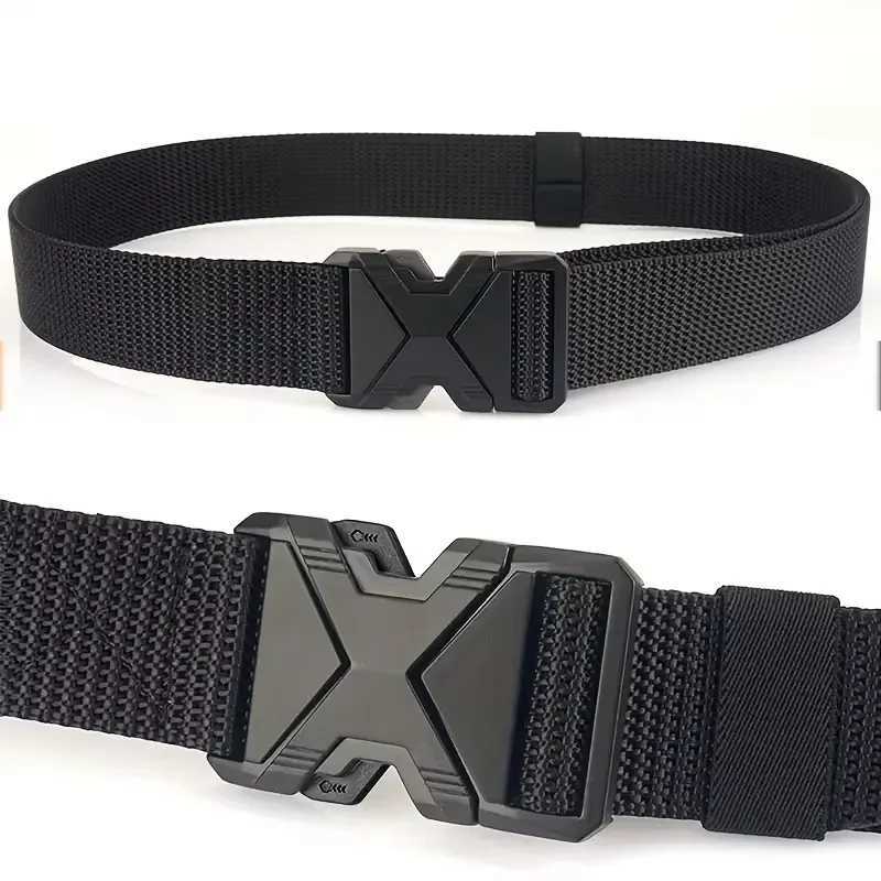 The New Mens 120cm Buckle Belt Nylon Braided Lightweight Breathable Daily Commuter Mens Belt W251018