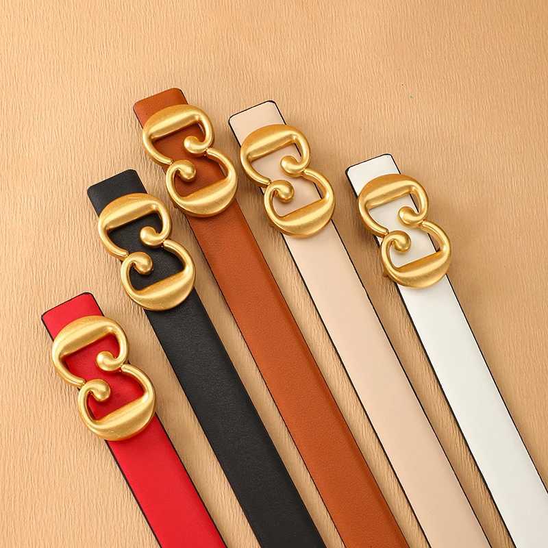 2025 New Thin 25mm Women belt Famous Style Metal Buckle Brand women Belt Leather fashion Luxury Belts for women Strap jeans W251018
