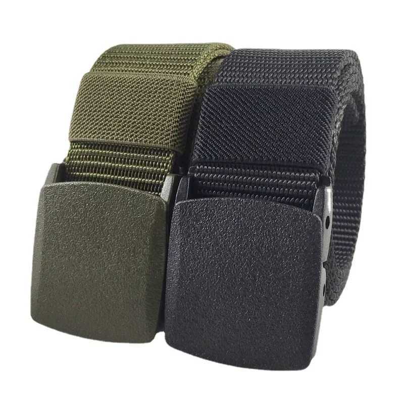 Automatic Buckle Light Comfortable Nonmetal Nylon Belt Outdoor Hunting Multifunctional Canvas Belts for Men W251018