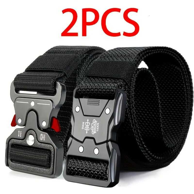2piece set of new mens waist belt quick release buckle casual belt suitable for cycling climbing fishing golf and other s W251018