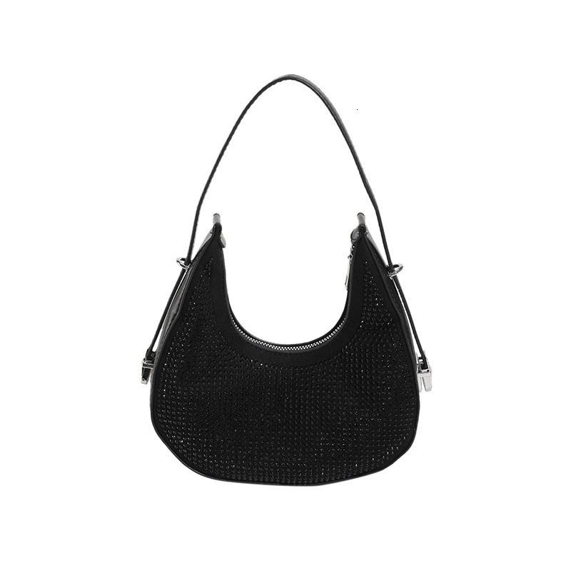 Luxury Brand Designer Bag Shiny Diamond Bag Women's Bag 2023 New Trendy Fashion Single Shoulder Underarm Bag High-End Niche Crossbody Bag