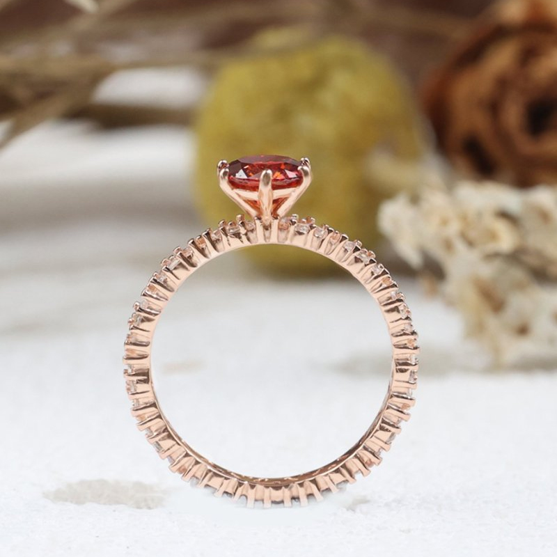 MT Luxury Vintage GRA 1CT Moissanite Ring 925 Sterling Silver Rose Gold Plated Classic Round Wedding Engagement Ring Exquisite Ring Custom Manufacture