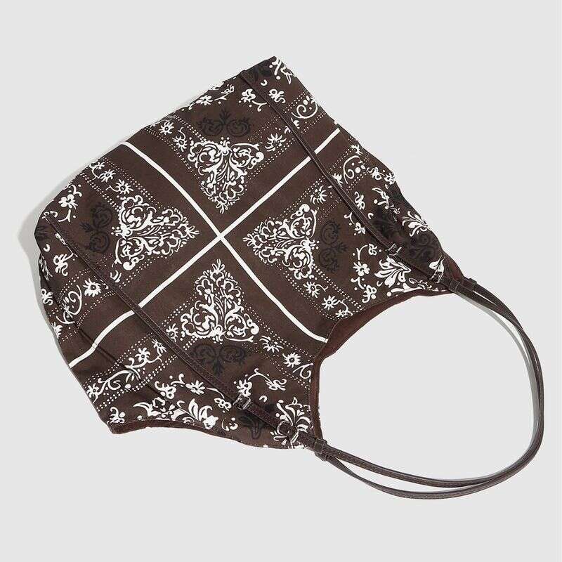 Niche Design Fashion Versatile Women Large Capacity Printed Shoulder Handbag Shopping Tote Bag Trendy