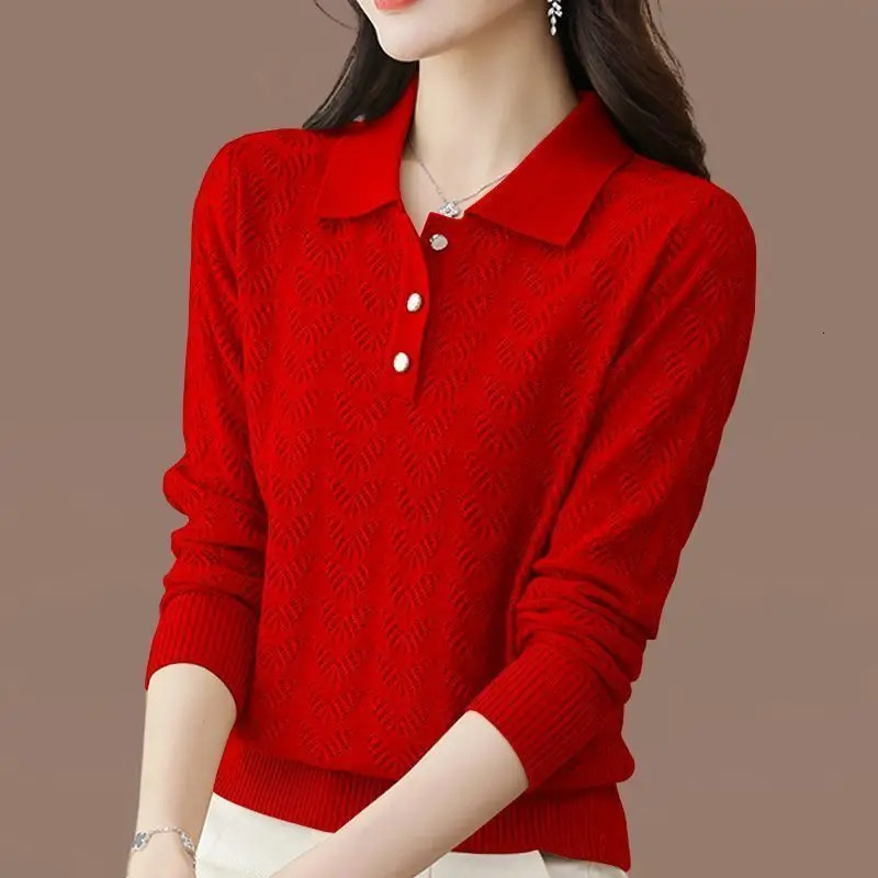 Women Sweater 2025 Autumn Loose Vneck Knitted Pullovers Solid Soft Knitwear Bottoming Shirts Ladies Jumpers Basic Sweaters 251009