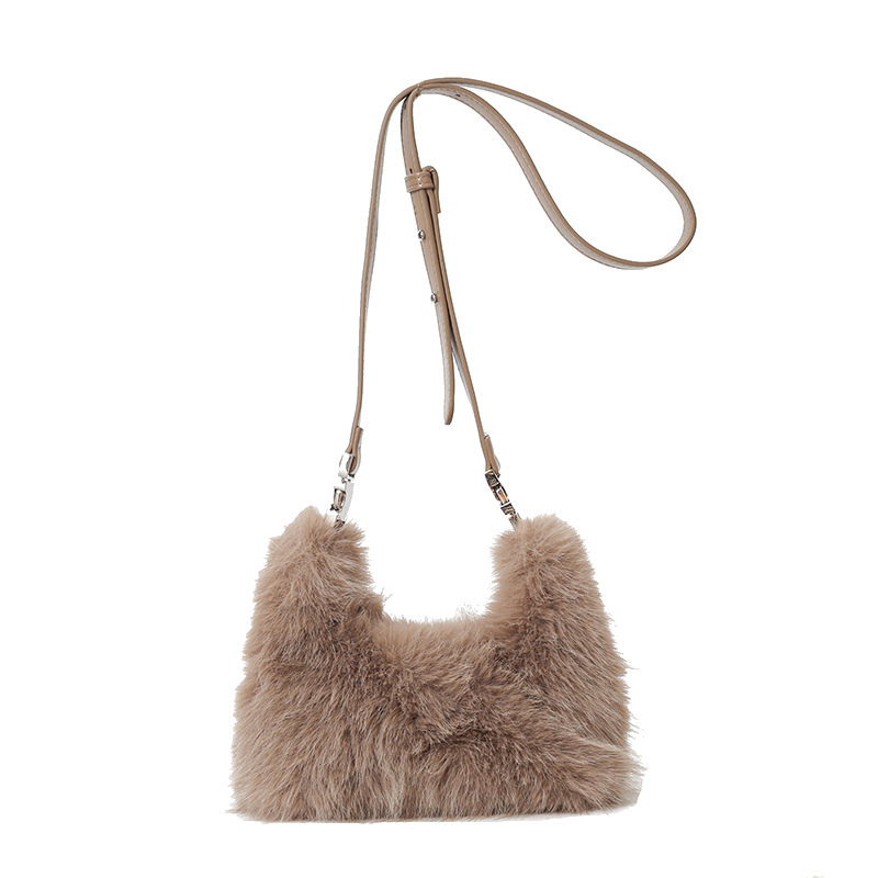Free shipping Design Package New autumn winter plush small bags trendy shoulder bags fashionable versatile crossbody bags