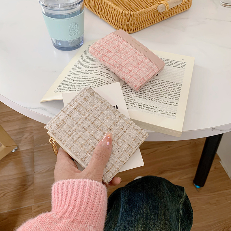 Luxury Brand Designer Bag Women's Wallet Ins Style Korean Short Small Style Large Capacity Women's Student Solid Color Simple Wallet