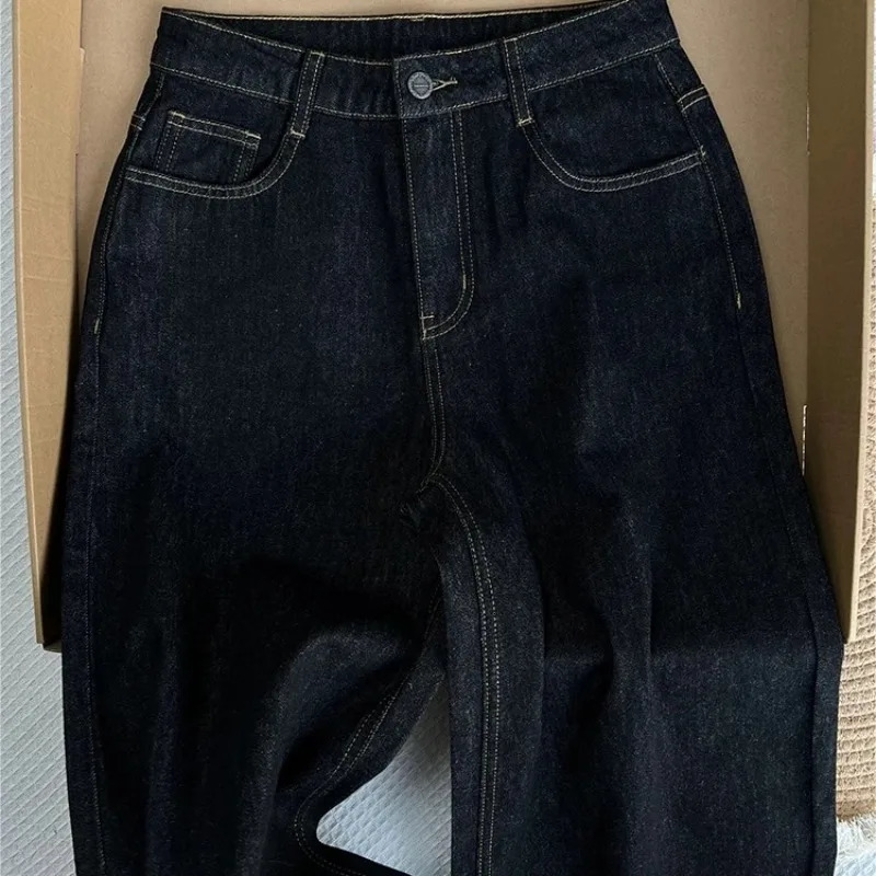 Streetwear Women Jeans Bottoms Pantalon Femme High Waist Vintage Straight Y2k Wide Leg Pants Casual Chic Denim Trousers 251015