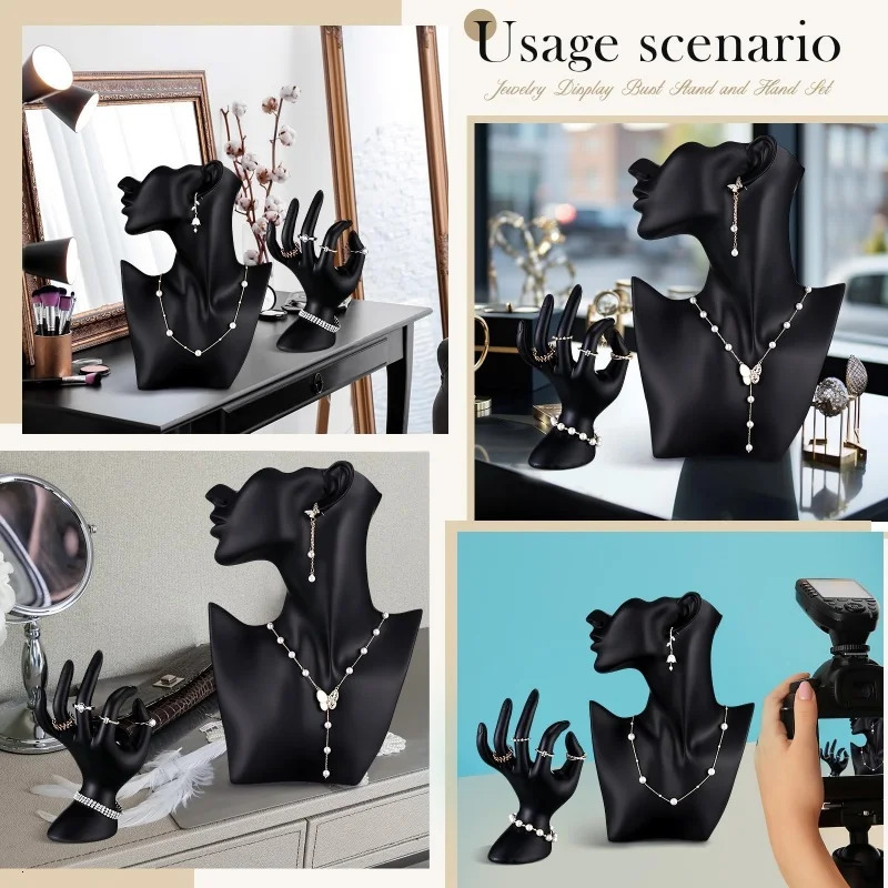 Jewelry Mannequin Display Resin Display Stand Bust Boutique Earring Holder Organizer for Show Jewelry Necklace Earrings 251016