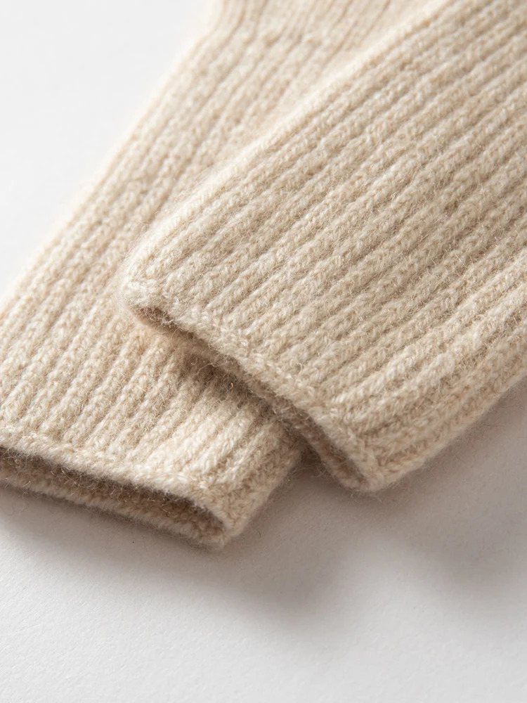 Women Cashmere Knitted Gloves Finger Touchscreen Gloves Ribbing Comfy Warm Unisex 100 Cashmere Autumn Winter Thermal Gloves Men 251015