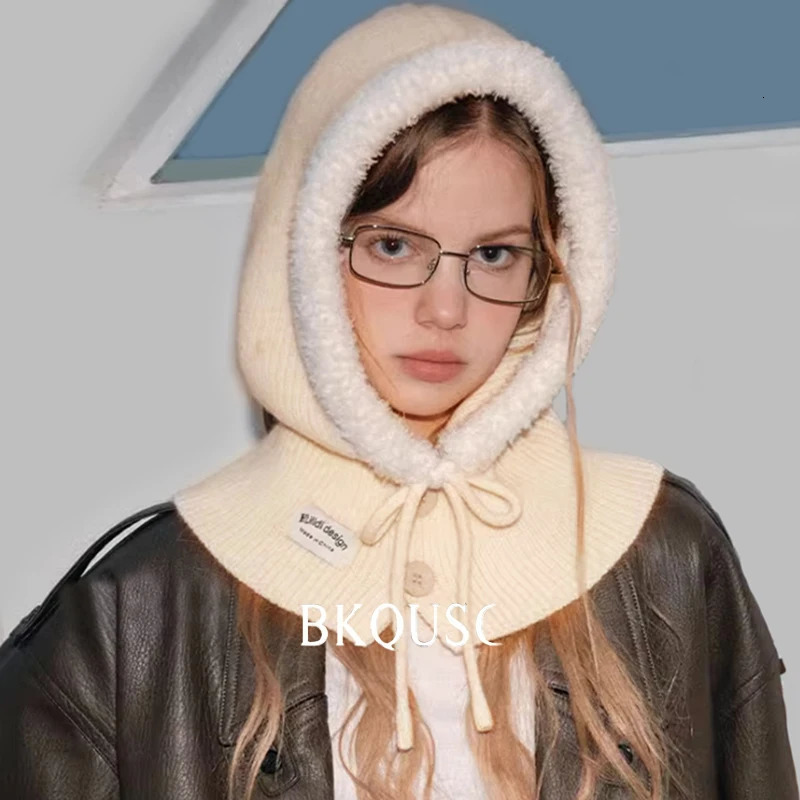 Winter Warm Ear Protection Balaclava Hats Female Fashion Little Snowman Knitted Pullover Hat Stylish Womens Beanies Caps 251014