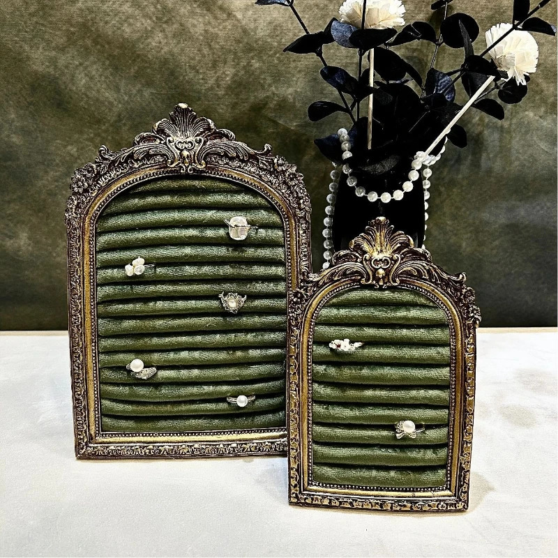 Retro Jewelry Stand Home Counter Showcases Holder Necklaces Ring Earring Storage Shelf Exhibitor Display Jewellery Supplies 251016