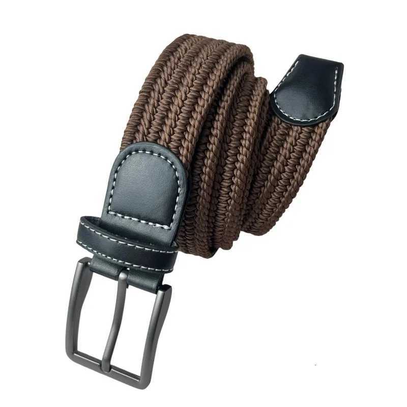 Mens Belt Woven Canvas Belt Nonporous Elastic Belt Any Fit for Jeans and Pants for Casual and Outdoor Activities W251018