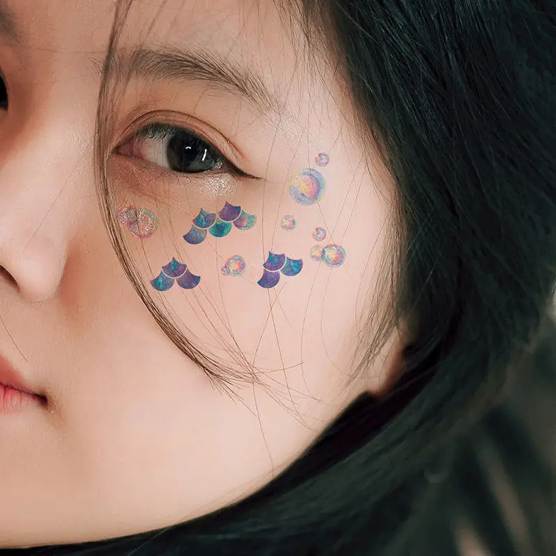 Fairy Butterfly Wings Shiny Tattoo Sticker Waterproof Eyes Face Hand Body Art Fake Tattoos For Women Makeup Dance Music Festival 251015