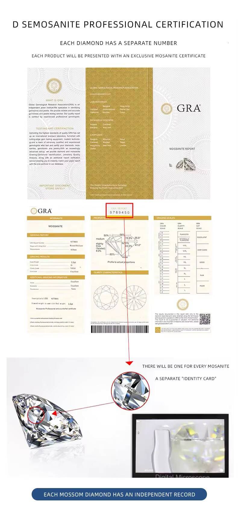 Eternity Ring 925 Sterling Silver Engagement Ring Gra Certificate Moissanite Rings for Women Eternity Engagement Fine Jewelry