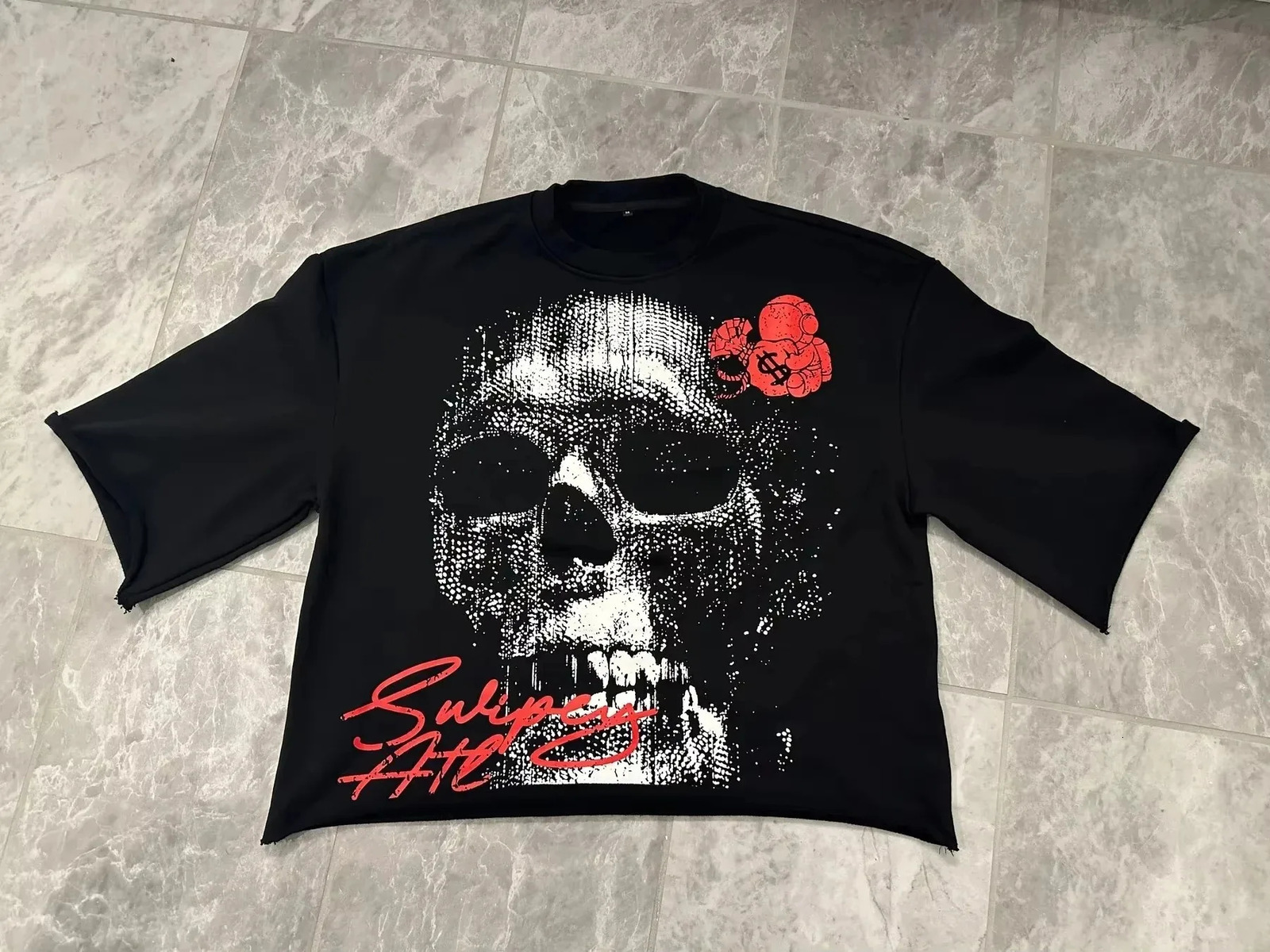 25 Summer Y2K Retro Gothic Skull Graphic Print Tshirt Mens Oversized Casual Cotton Shortsleeved Tees Street Top Gifts 251018 - view 4