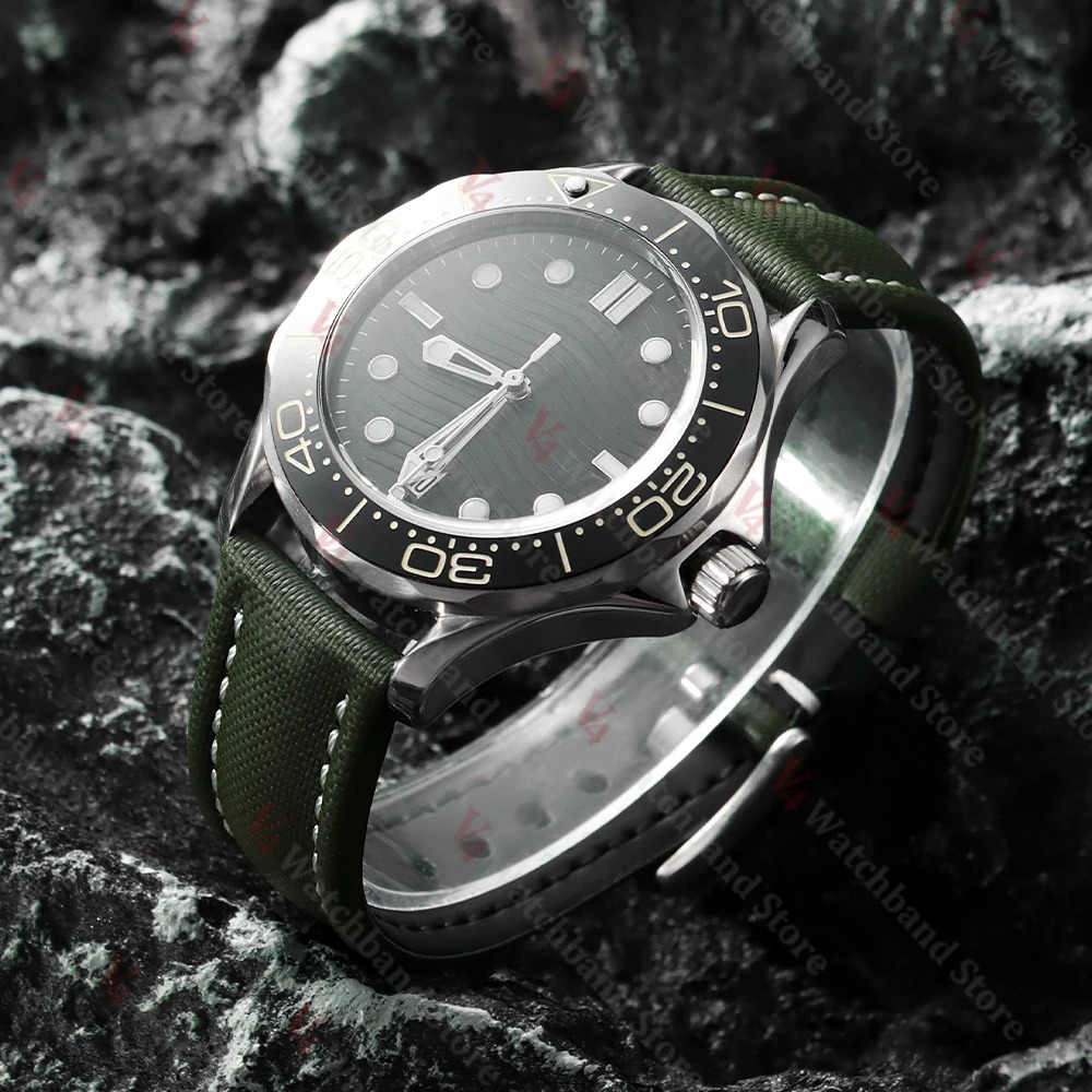 For Omega for Seiko Business Sailcloth Watch Strap 181922mm Butterfly Buckle Waterproof MenWomen Quick Release Watchband 251016