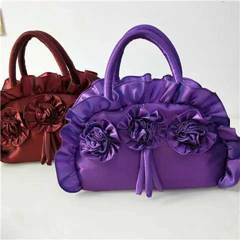 JIAERDI Gothic Purple Y2k Hand Bag Women New Dark Lolita Soft Chic Handle Purse Female Vintage Flower Cute Mini Bag Bolso Mujer Z251018