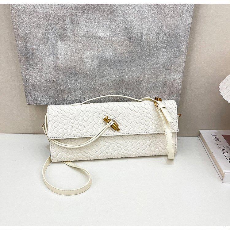 Luxury Brand Designer Bag 2025 New Woven Baguette Bag Fashionable Texture Crossbody Bag French Niche Clutch Bag Underarm Shoulder Bag