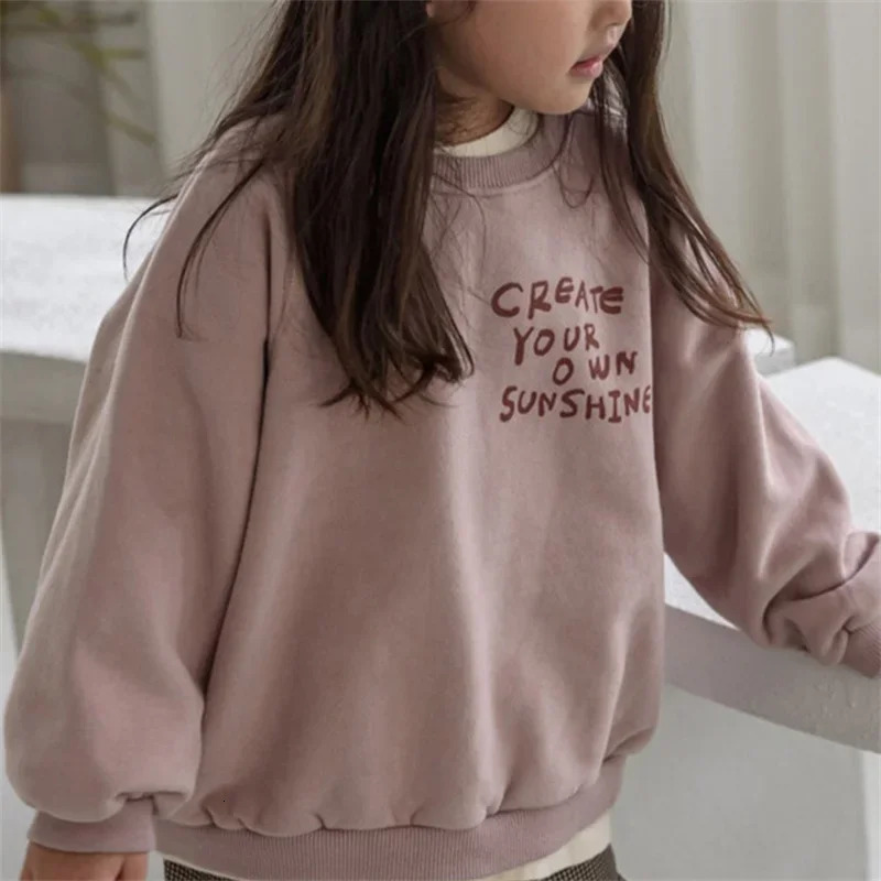 Children Casual Sweatshirts Unisex Trends Pullovers Boys Girls Vintage Streetwear Tracksuit 16Y Kids Letter Fashion Hoodies 251017