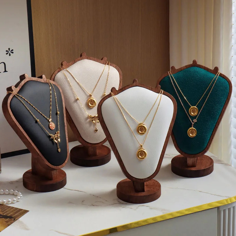 Wood jewelry necklace jewelry display frame highgrade impression model counter window display props necklace frame 251016